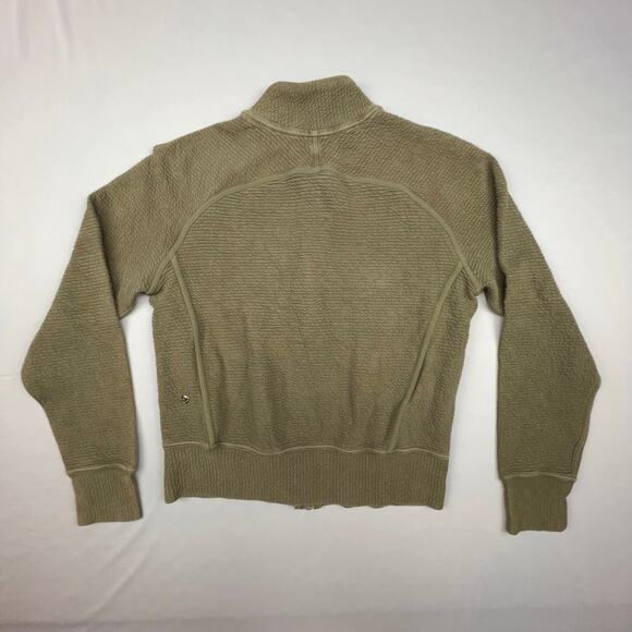 Lululemon On Repeat Jacket Womens 4 Olive Green Athleisure Zip-Up - Picture 2 of 8
